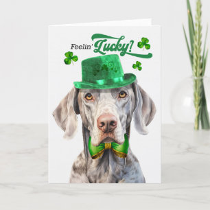 Weimaraner Hund Feelin'Lucky St patrick's day Helgkort