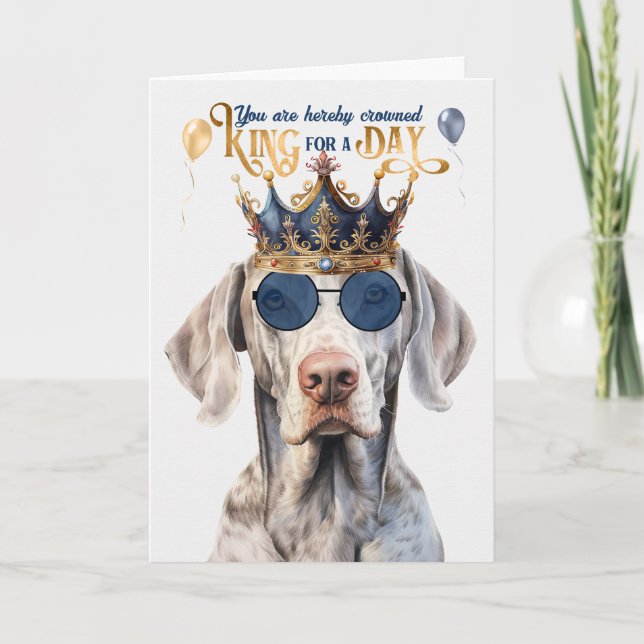 Weimaraner Hund för en dag på födelsedagen Kort (Framsida)