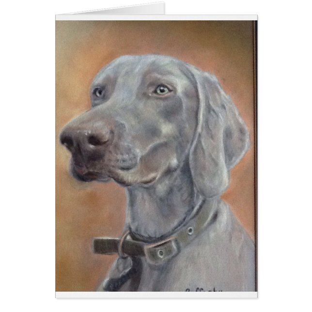 Weimaraner hund hälsningskort (Framsidan)