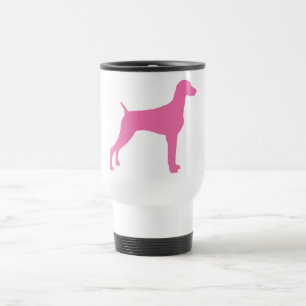 Weimaraner hund (i rosor) resemugg