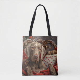 Weimaraner Hund Jul Festlig Tygkasse