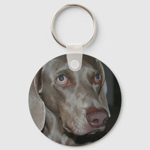 Weimaraner Hund Keychain Nyckelring