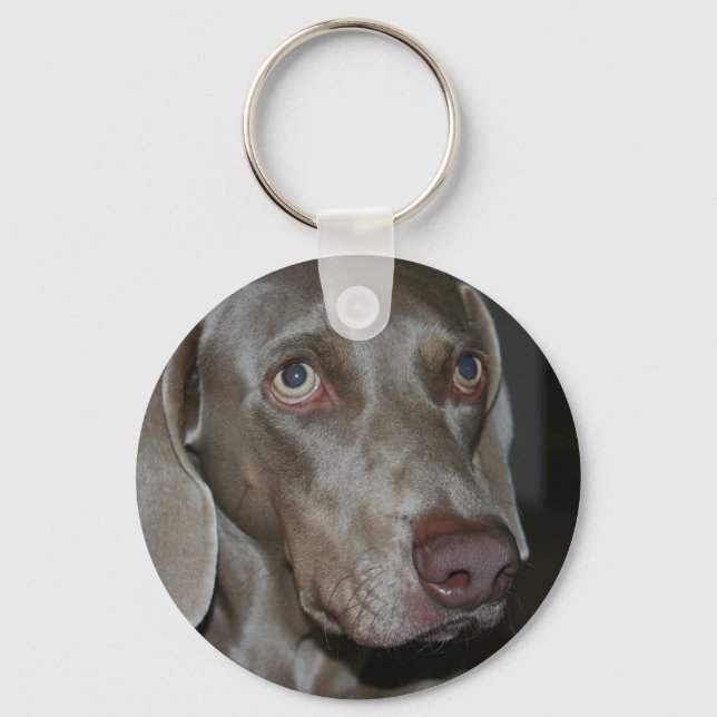 Weimaraner Hund Keychain Nyckelring (Framsida)
