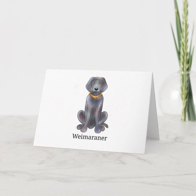 Weimaraner Hund l Helgkort (Framsida)