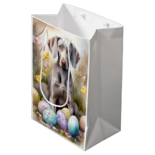 Weimaraner Hund med Påskägg Semester
