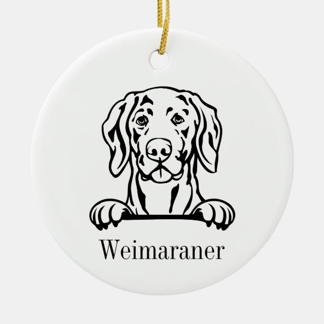 Weimaraner hund ornament (Framsidan)