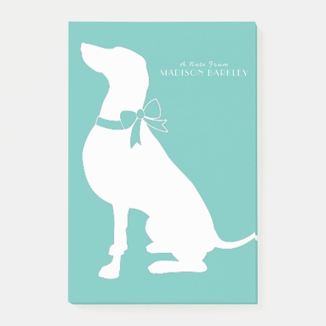 Weimaraner Hund Puppy Post-it Block (Framsida)