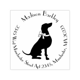 Weimaraner Hund Puppy Självfärgande Stämpel