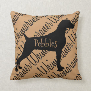 Weimaraner Hund Silhouette Anpassningsbar Pillow Kudde