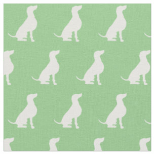 Weimaraner Hund Silhouette Pet Sage Grönt Tyg