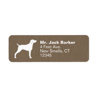 Weimaraner Hund Silhouette Returetiketters Returadress Etikett