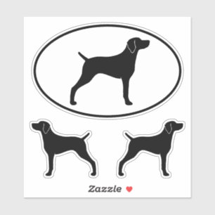Weimaraner Hund Silhouettes Weim Vinyl Sticker Set Klistermärken