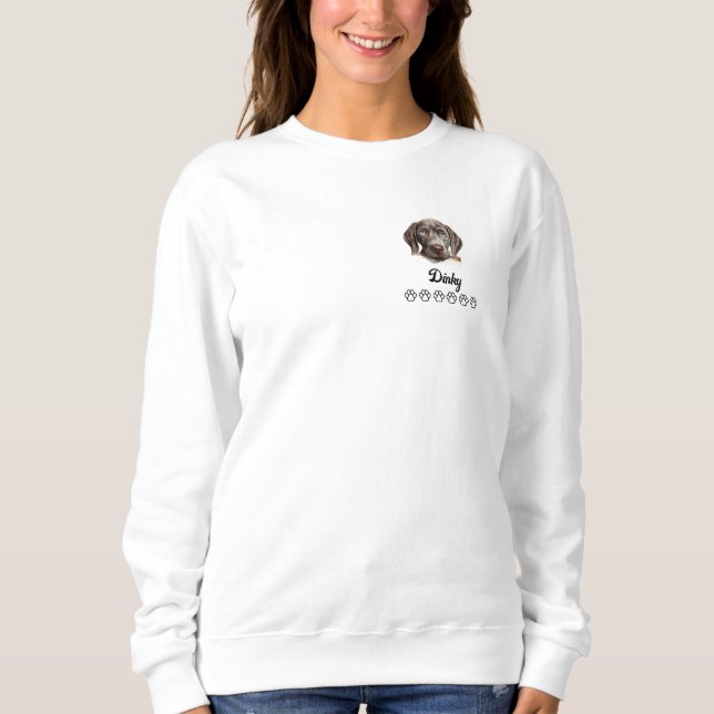 Weimaraner Hund T Shirt (Framsida)