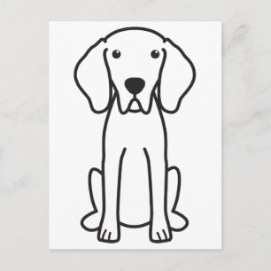 Weimaraner Hund Tecknad Vykort