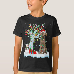 Weimaraner Hund Träd Lighting Santa Weimaraner T Shirt