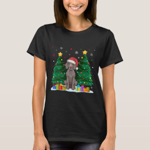 Weimaraner Hundälskares Santa Hat Ugly jul Swe T Shirt