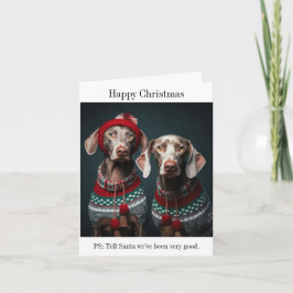 Weimaraner Hundar julkort Kort