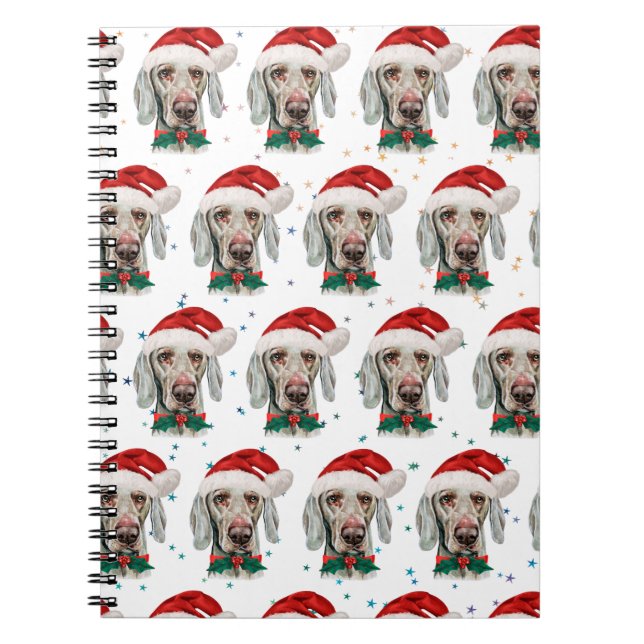 Weimaraner Hundras Julstjärnor Anteckningsbok (Framsidan)