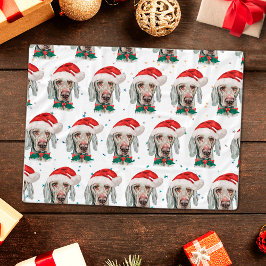 Weimaraner Hundras Julstjärnor Fleecefilt