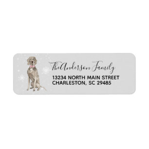Weimaraner hundreturetiketter returadress etikett