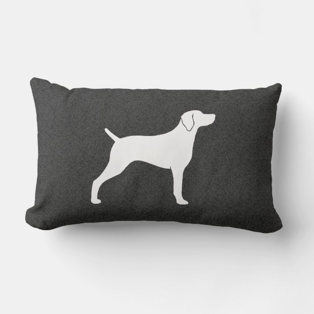 Weimaraner hundSilhouette Lumbarkudde (Framsida)