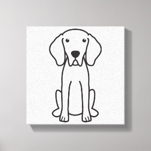 Weimaraner hundtecknad canvastryck