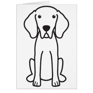 Weimaraner hundtecknad hälsningskort