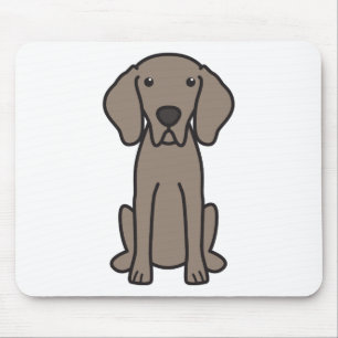Weimaraner hundtecknad musmatta