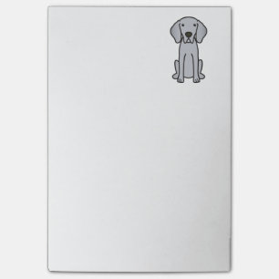 Weimaraner hundtecknad post-it block