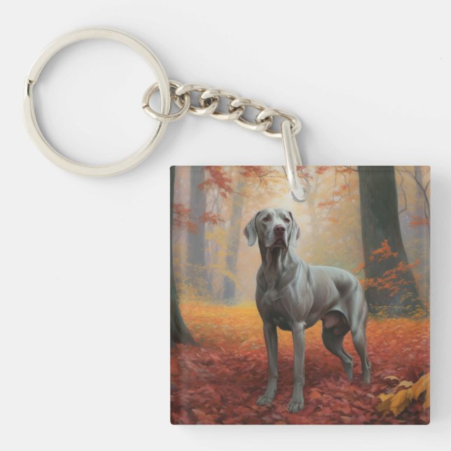 Weimaraner i Höst löv Fall Inspire (Framsidan)