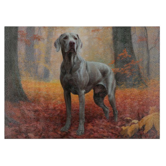 Weimaraner i Höst löv Fall Inspire (Framsidan)