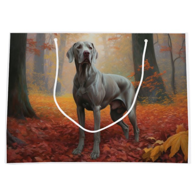 Weimaraner i höstlöv Fall Inspire (Framsidan)