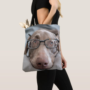 Weimaraner i smart exponeringsglas tygkasse