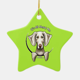 Weimaraner IAAM Julgransprydnad Keramik