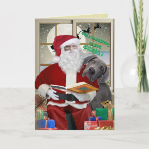 Weimaraner, jag tror på julkort helgkort