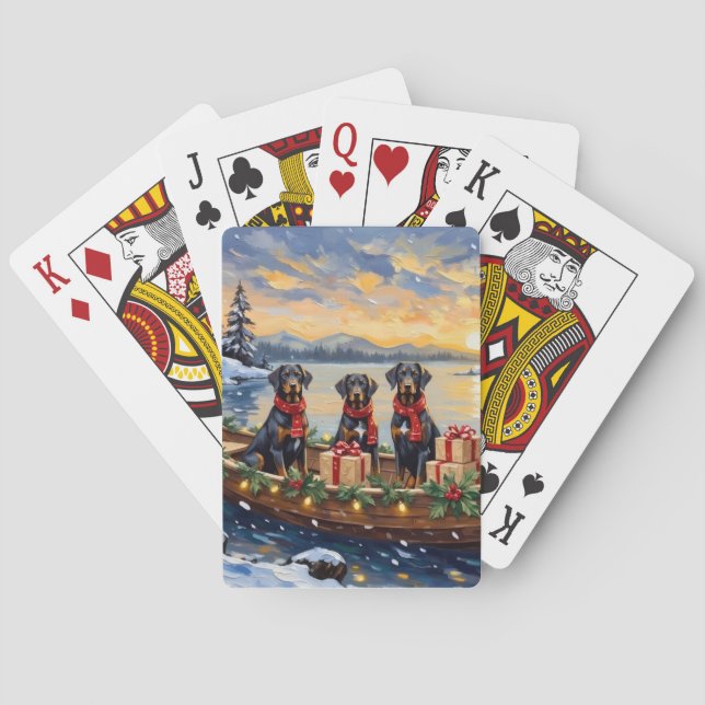 Weimaraner julbåtshögtid casinokort (Baksidan)