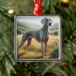 Weimaraner Julgransprydnad Metall