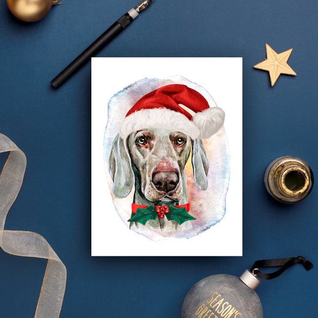 Weimaraner julklappar för hundälskare helg vykort (Skapare uppladdad)