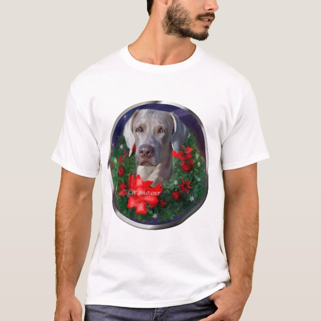 Weimaraner-julklappar T Shirt (Framsida)