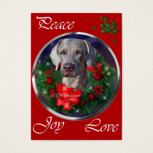 Weimaraner-julklappar Visitkort