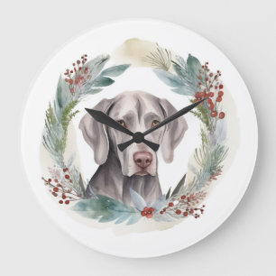 Weimaraner Julkrans Festiv Valp Stor Klocka