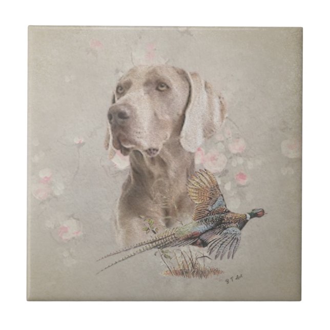 Weimaraner Kakelplatta (Framsidan)