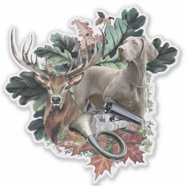  Weimaraner  Klistermärken (Framsida)