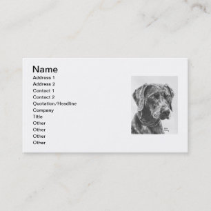 Weimaraner konst visitkort