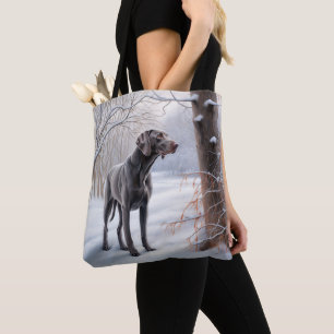 Weimaraner Låt det snöa jul Tygkasse