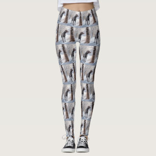 Weimaraner Let It Snow Jul Leggings