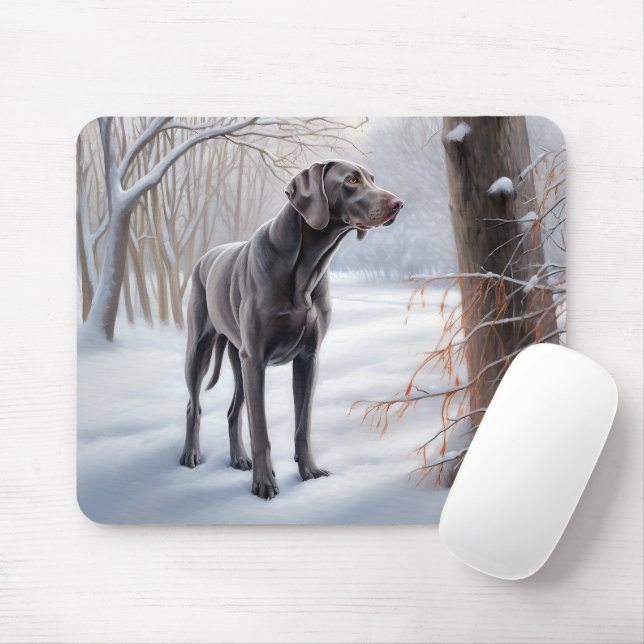 Weimaraner Let It Snow Jul Musmatta (Med mus)