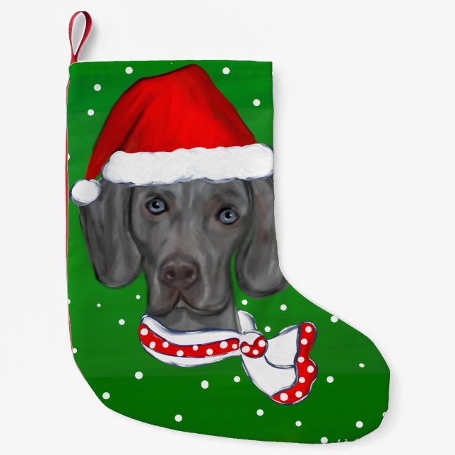 WEIMARANER LITEN JULSTRUMPA (Framsidan)