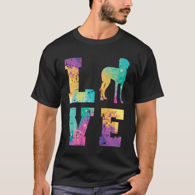 Weimaraner Love T Shirt (Framsida)