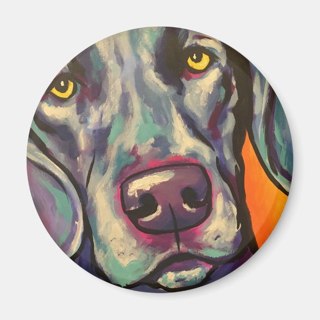 weimaraner magnet (Framsidan)
